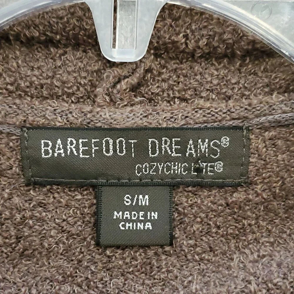 Barefoot Dreams Cozy Chic Calypso Women's Cardigan Sweater Mocha Brown S/M